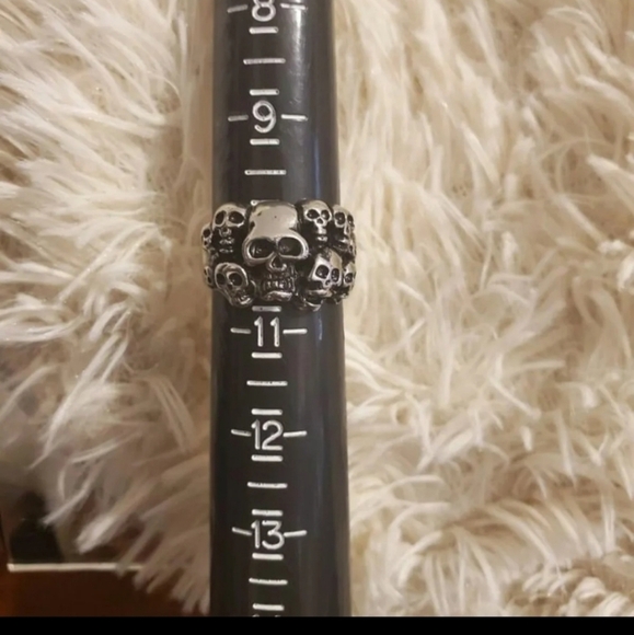 Multiskull mens ring sz 10.5 biker ring - Picture 2 of 5